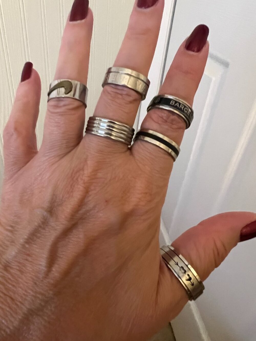 Men’s 6‑Piece Stainless‑Steel Ring Bundle – Assorted Sizes & Styles